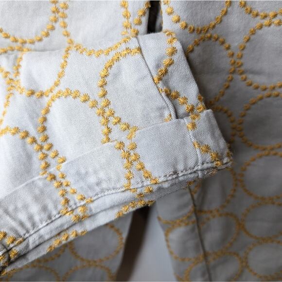 Anthropologie Chino with Embroidered Circle Pattern | Size 29 - Picture 9 of 9